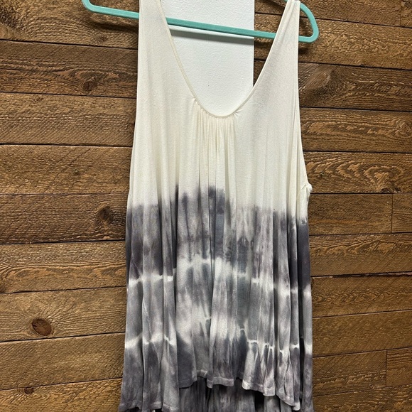 We The Free White and Gray Tie-Dye Tank Top - Picture 2 of 6